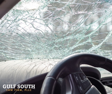 shattered glass of car